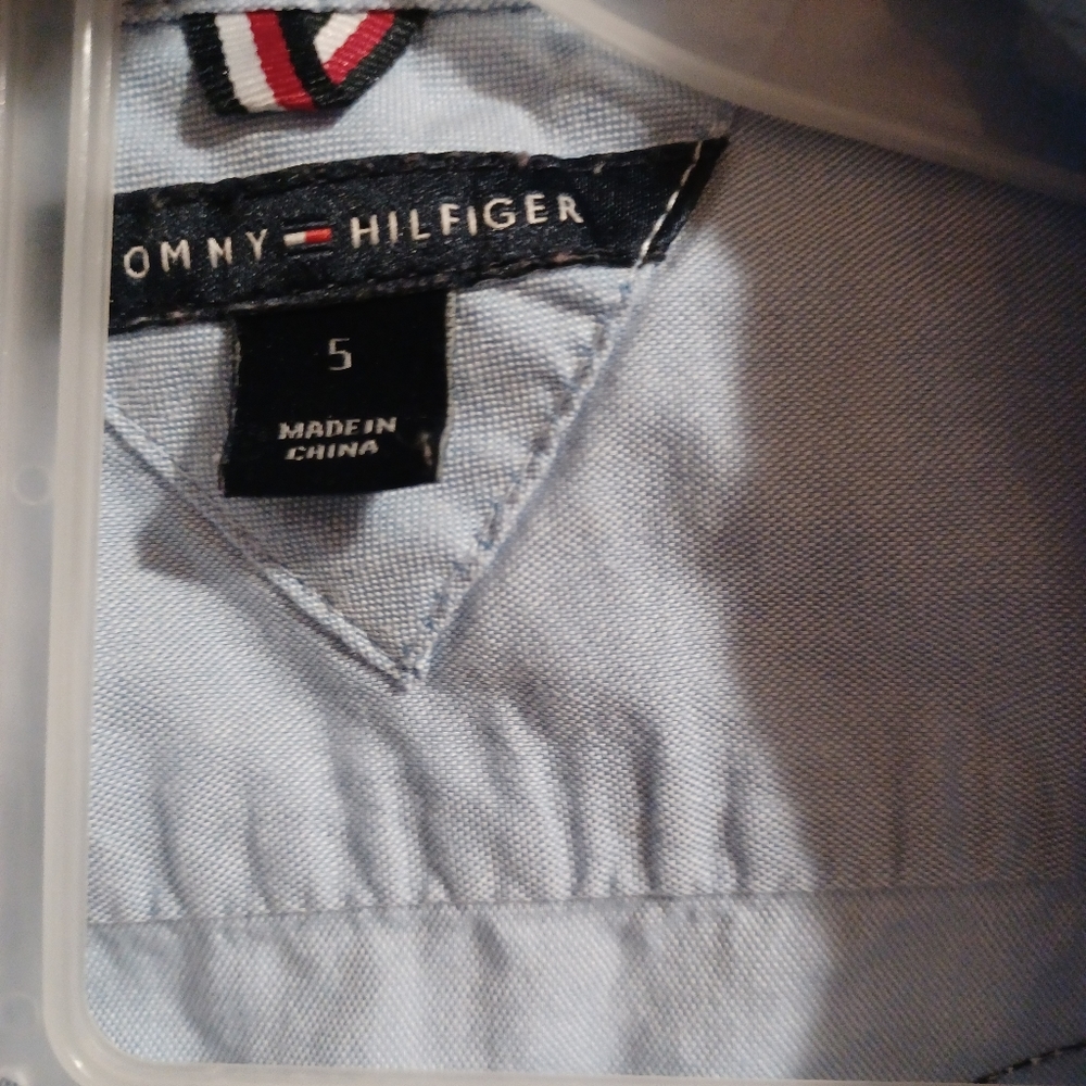 Tommy Hilfiger Lorenzo Cotton Shirt Size 5 Blue